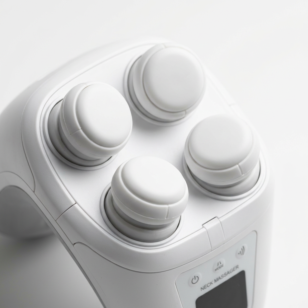 Close-up of 4 massage heads on the Cervical Neck Massager